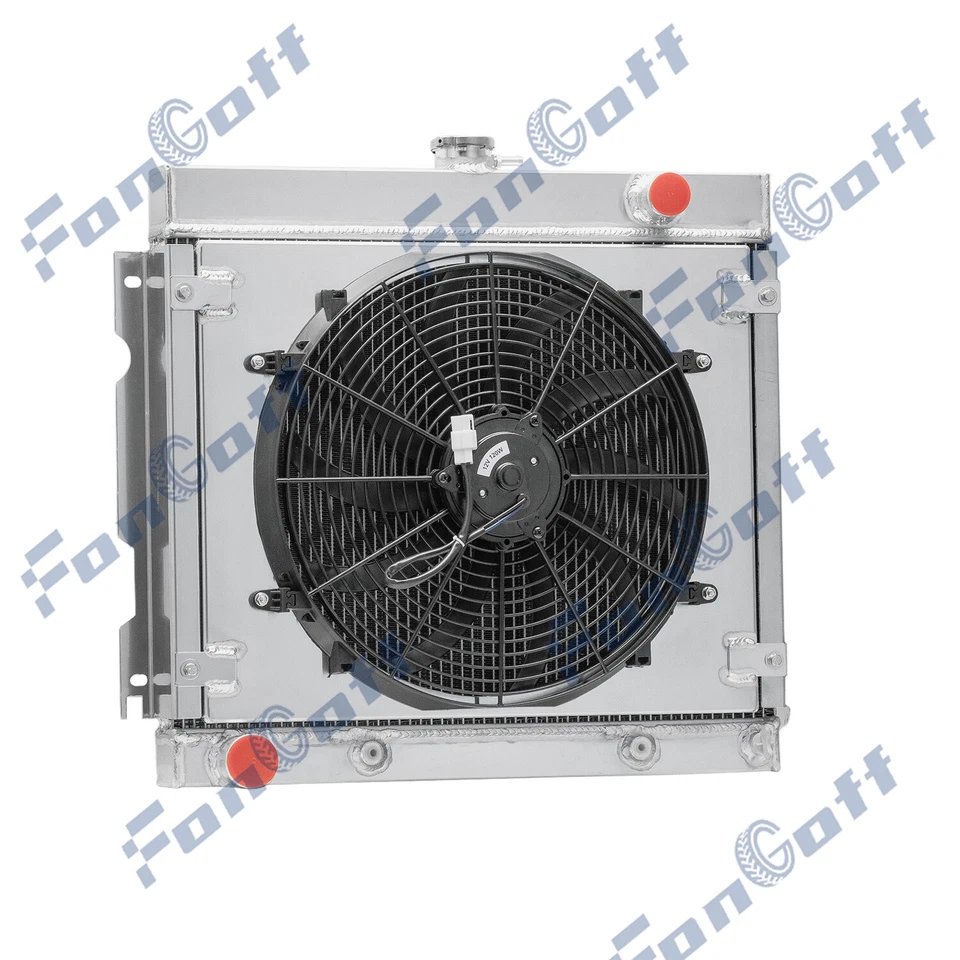 4-Row Radiator+Shroud Fan Fit 70-72 Dodge Dart Plymouth Duster Valiant 5.2 5.9L - Изображение 2 из 4