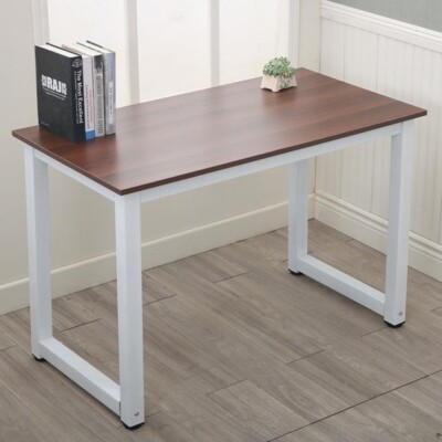  Easy to Build Wood Computer Desk PC Laptop Study Table Home Office Workstation