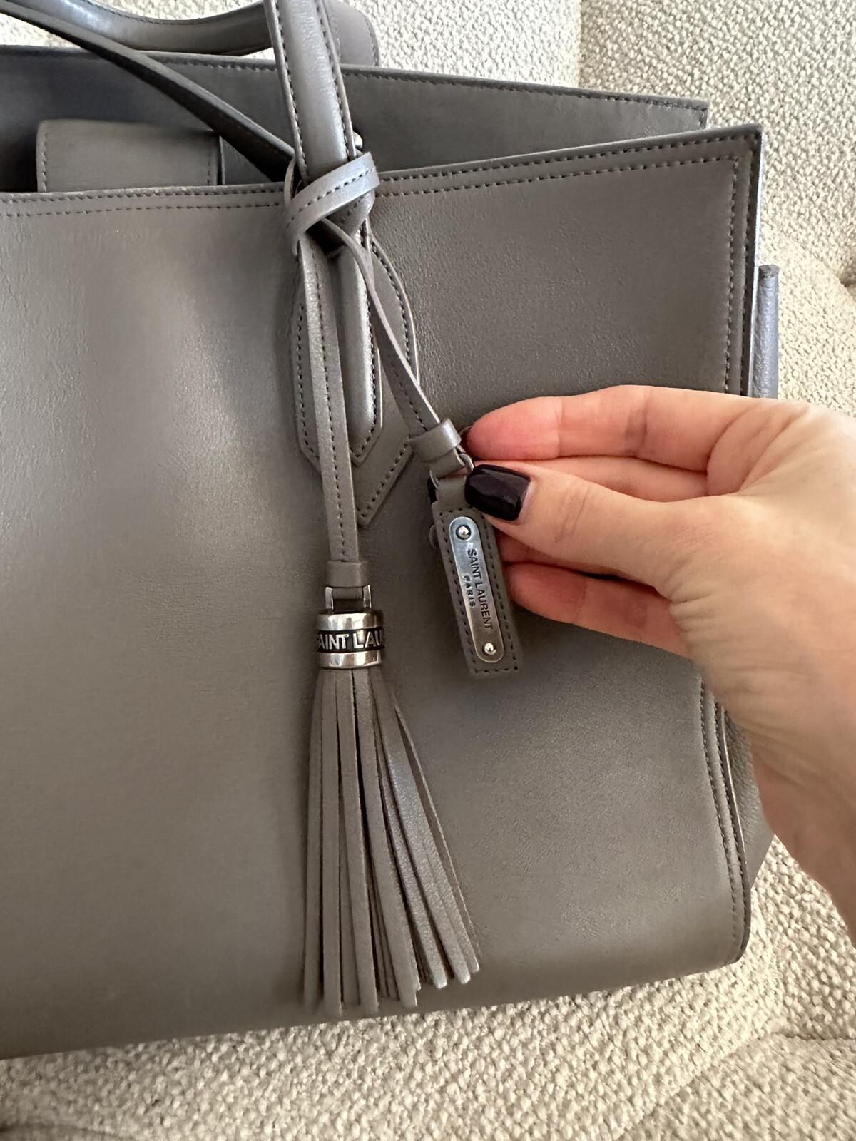 Borsa a libro Saint Laurent Pre loved colore grigio ottime condizioni