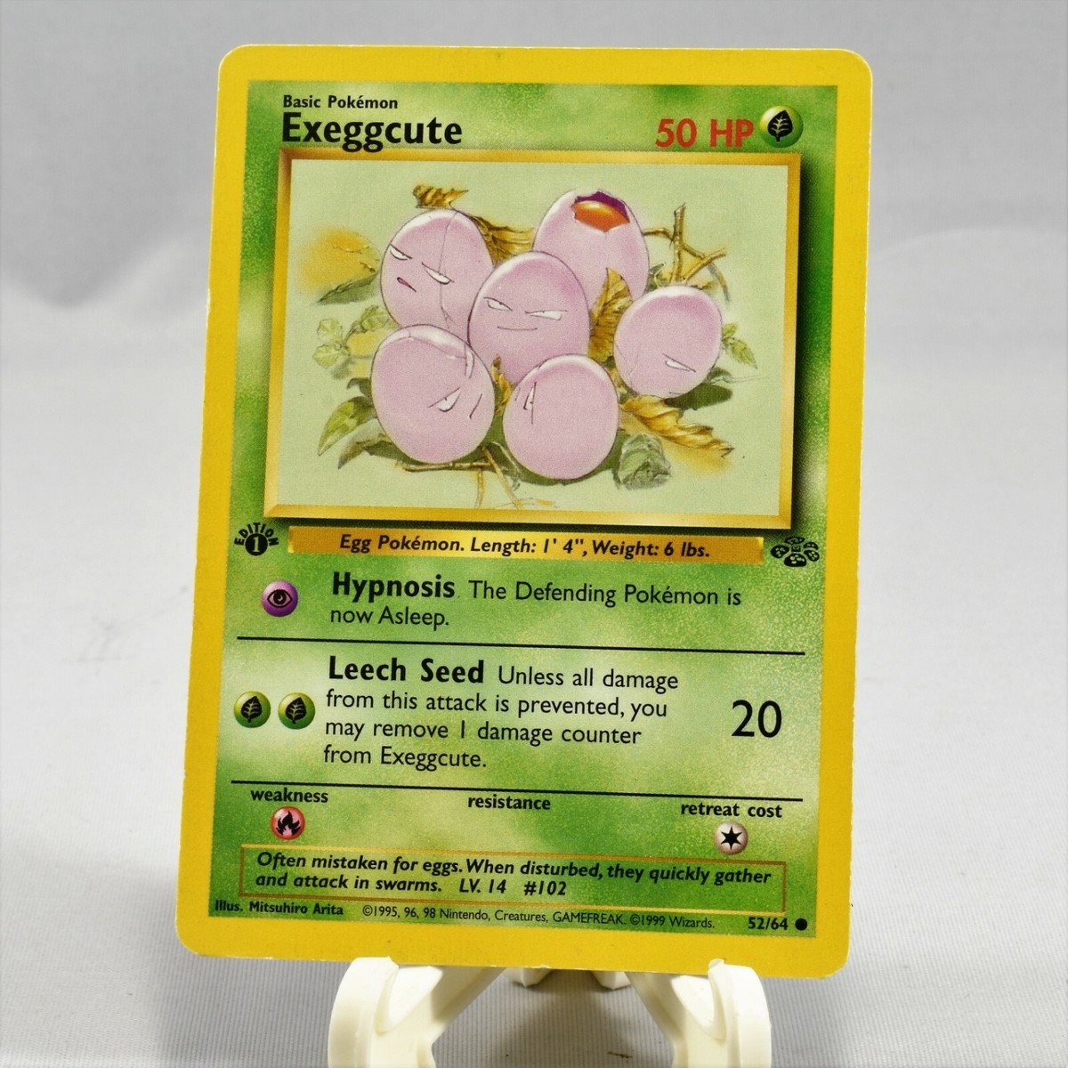 Exeggcute Pokemon Card 1st Edition Jungle Set 52/64 Gem Mint