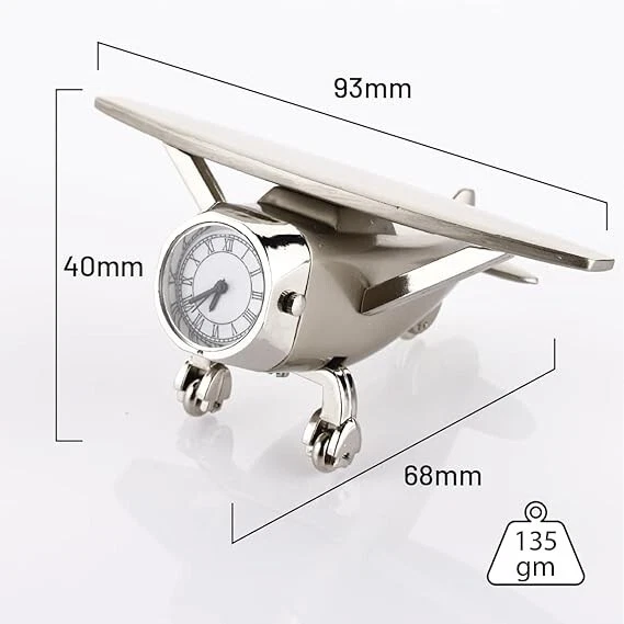 Orologio da tavolo in miniatura per aeroplano, elegante orologio da scrivania... - Immagine 3 di 4