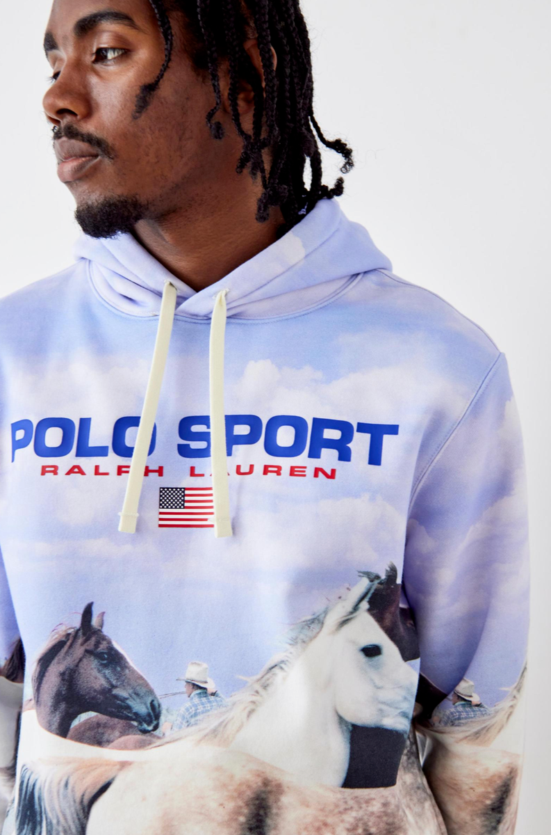 NEW Polo Ralph Lauren Sport Wild Horses Stadium Sportsman Hoodie