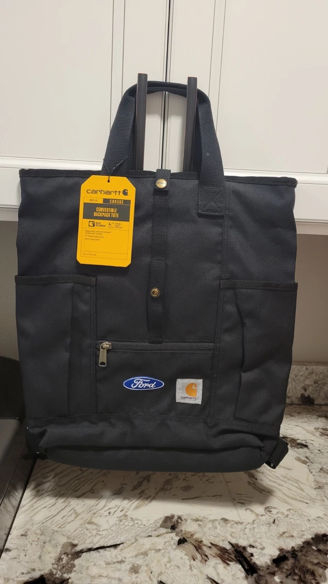 Carhartt Ford Bag Convertible Backpack Tote Bag Black Water Repellent NWT
