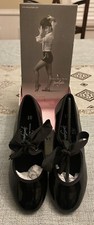American Ballet Theater Kids Tap Dance Shoes Black Patent US 10