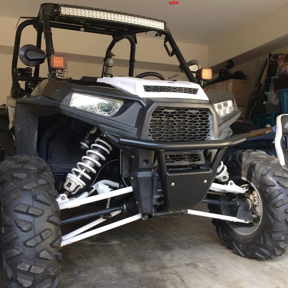 Front Bumper Guard for Polaris RZR 900/ XP 1000/XP4 1000/Turbo 14-23 With Light  - Image 3 of 4