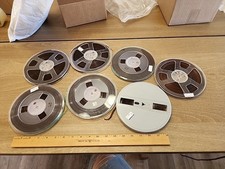 7 VINTAGE 7 REEL TO REEL TAPES USED