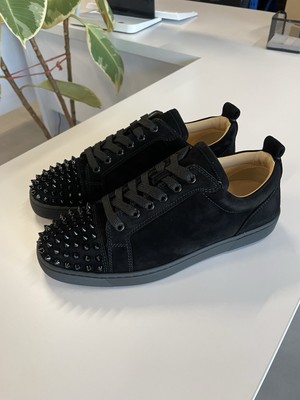 Christian Louboutin Louis Junior Spikes Veau Velours Black Size 45