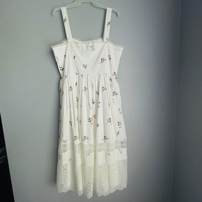 Antonio Melani MSRP $229 Lace Sundress Size 10 Midi Floral Edia Quiet Luxury EUC