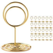 Table Number Holders, 26PCS Place Card Holder, Photo Holder 2" Gold 