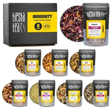 Tiesta Tea - Herbal & Rooibos Hot+Iced Tea Sampler Dry Flight Set No Caffeine