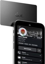 dot. Card - Digital Business Card - Tap Compatible with iPhone Android Black