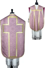 Pink/ rose Chasuble,roman style vestment,Stole,Chalice Veil,Maniple,Burse.