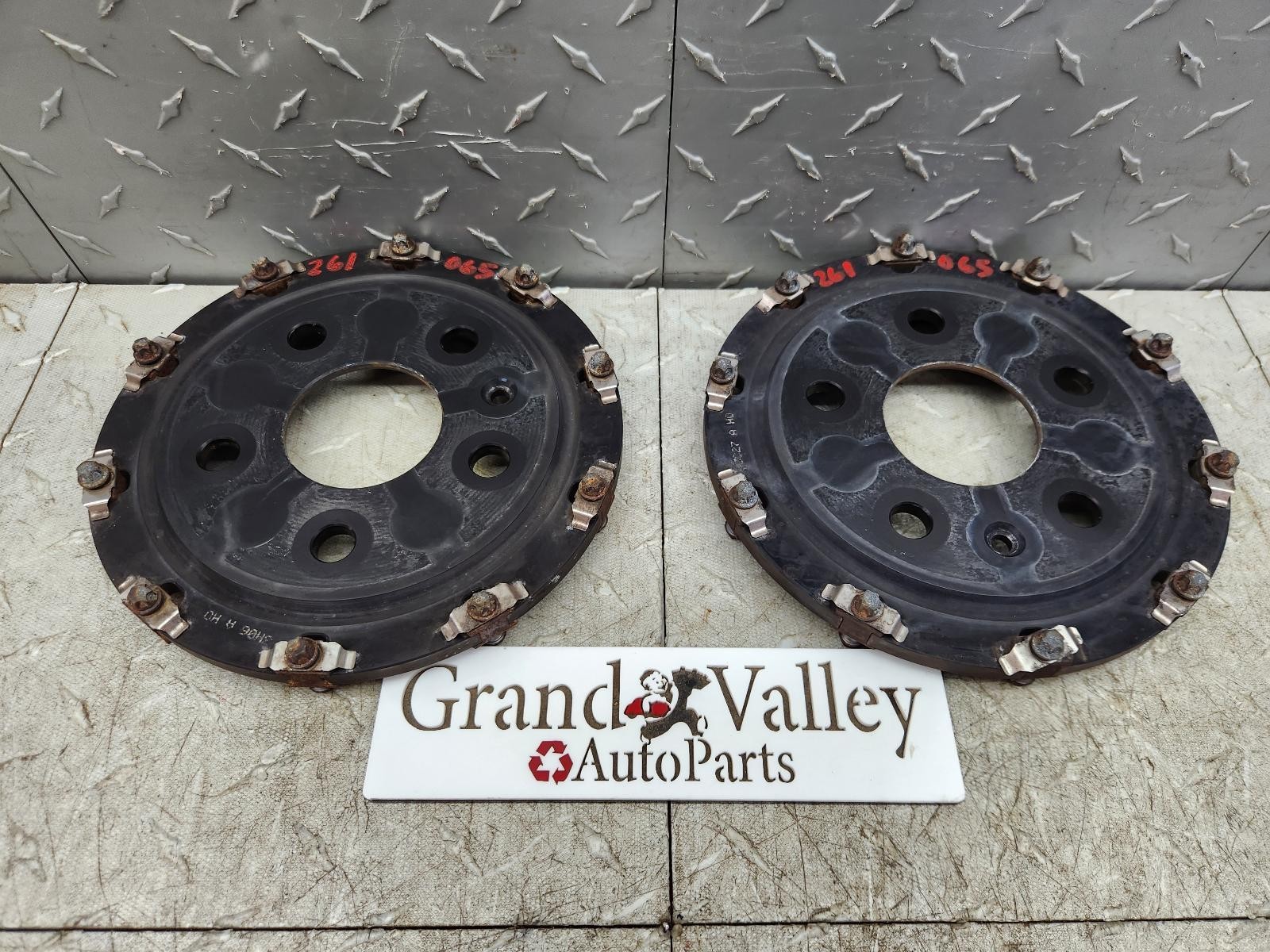 2009-2015 Cadillac CTS-V Brembo FRONT Brake Rotor Hats PAIR Used 15k OEM