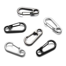 10 Pcs Mini Heavy Carabiner Snap Hook Clip Aluminum Outdoor Camping Key Chain US