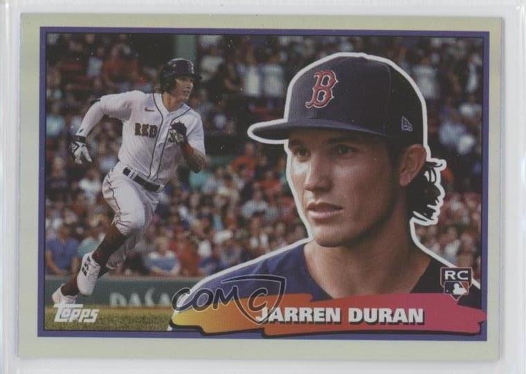 2022 Archives 1988 Topps Big Foil Sky Blue Jarren Duran #88BF-15 Rookie RC 10a4