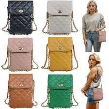 Cellphone Purse Quilted Bags for Women Soft Chain Crossbody Cellphone Wallet Bag