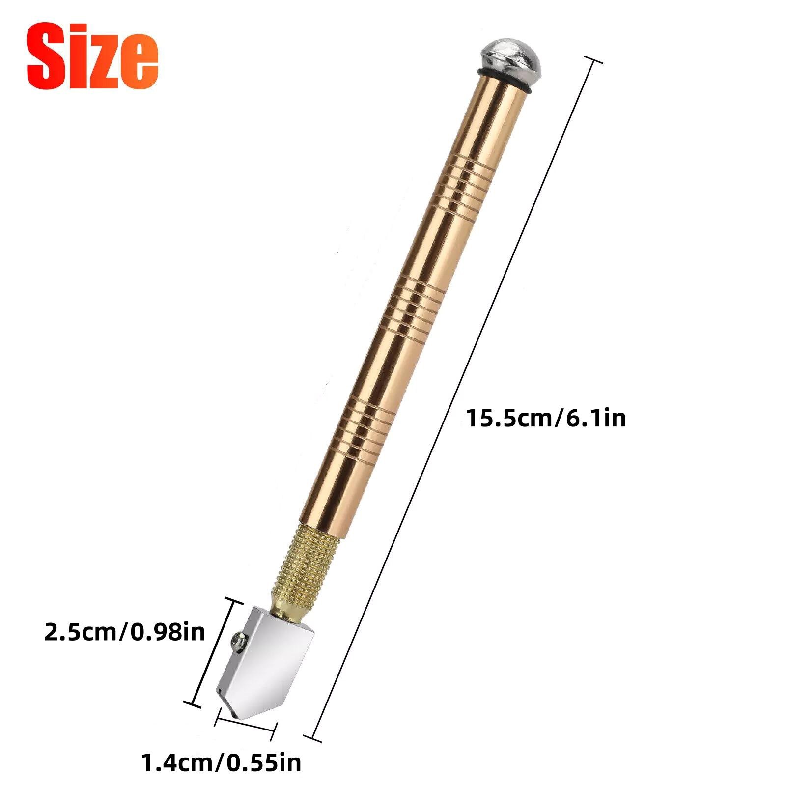 4pcs 15.5cm Professional Diamond Glass Cutter With Ergonomic and Non-slip Handle