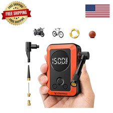 Portable 150 PSI Electric Bike Pump with Gauge, Fast Inflate for Bicycles More