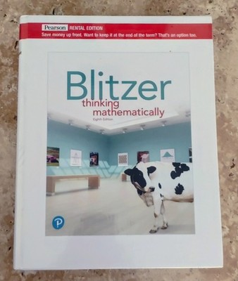 Thinking Mathematically 8th Edition By Blizer (Rental Version)