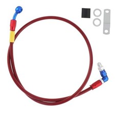 Windance 39" 100cm Motorcycle Hydraulic Brake Clutch Line,M10 90 Degree Red