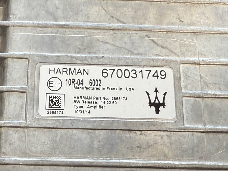 2014-2017 MASERATI GHIBLI AMPLIFIER 670031749