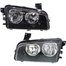For 2008 2009 2010 Dodge Charger Headlight Pair Passenger Driver Capa For 2008 2009 2010 Dodge Charger Headlight Pair Passenger Driver Capa