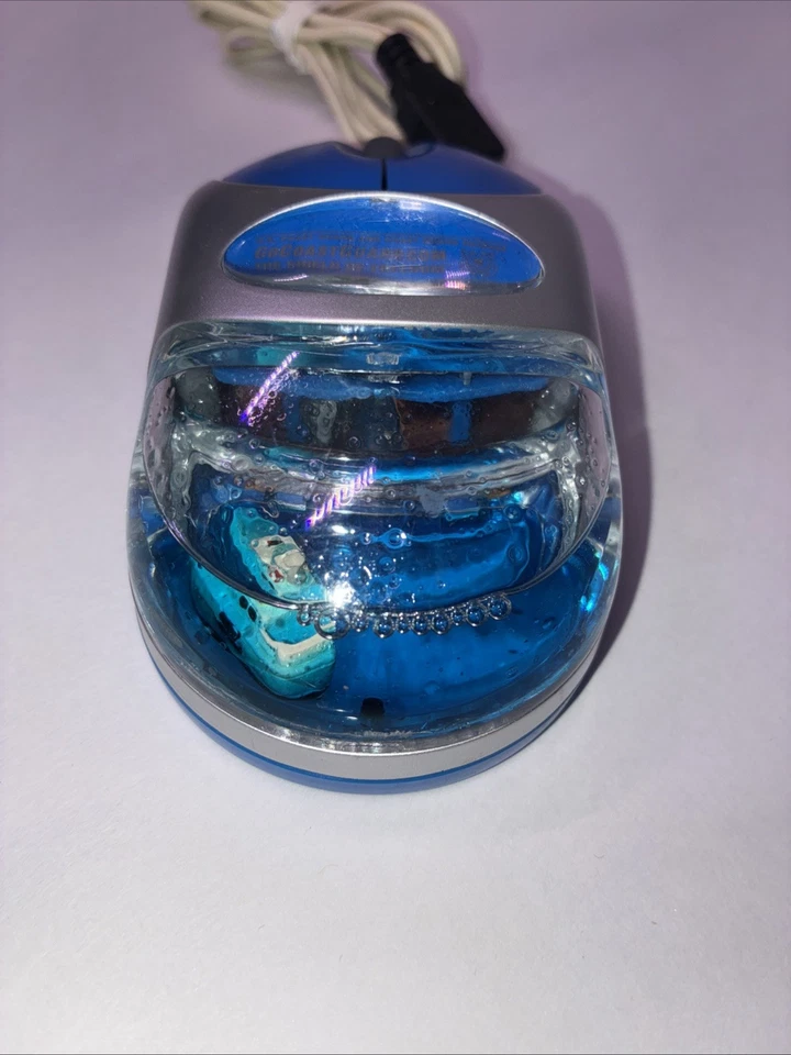 RARE Vintage Coast Gurard Liquid Filled Optical Computer Mouse (Aqua Like) - Image 3 of 4