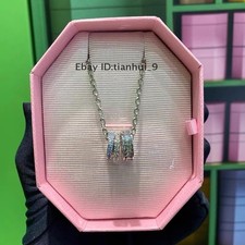 Connexus pendant Mixed cuts, Love is around, MultiColoured, Rhodium plated 57cm