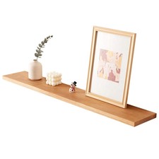 OAKERLAND Oak Floating Shelf, 90cm Wall Shelf Solid Wood, Display Wooden Ledge