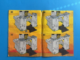 Lego CASTLE 6074 Black Falcon's Fortress Instruction Manual ONLY Black Knights