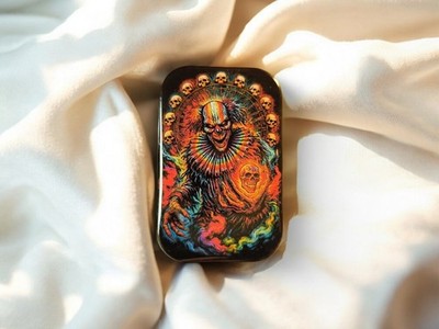 Killer Clown   Skull Ferris Wheel   Creepy Carnival Magnet