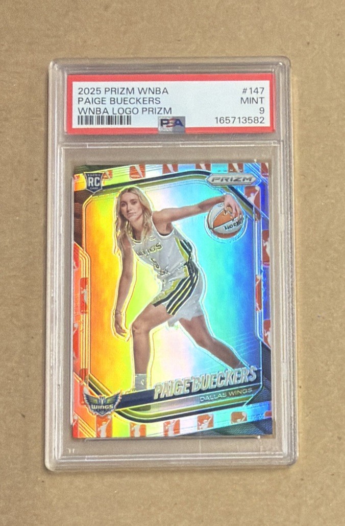 2025 Prizm WNBA Basketball Paige Bueckers Logo Prizm Rookie Card #147 PSA 9