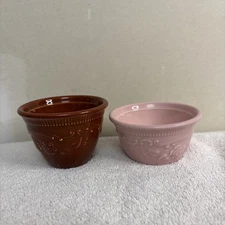 TS&T Taylor Smith & Taylor CUSTARD CUPS Genuine Oven Serve Ware Lot of 2