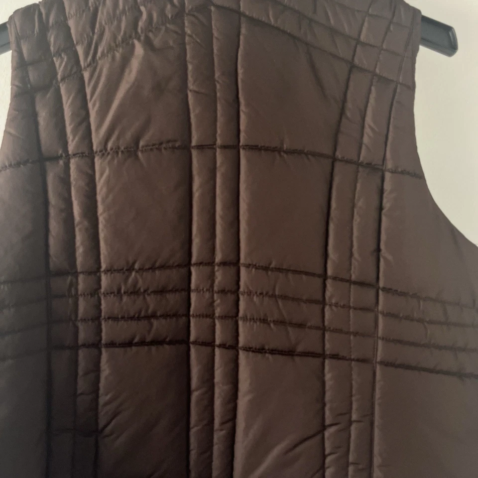 Chaleco para mujer Faded Glory chocolate marrón con bolsillos talla extra grande 16 Foto 4 de 4