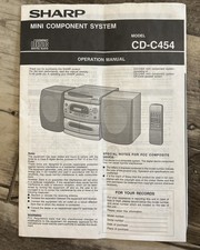 Manual de usuario Sharp CD-C454 mini sistema de componentes operación CD audio digital