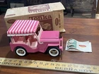 + Vintage 1960's Pressed Steel Tonka No. 350 Pink Jeep Surrey w/ Box