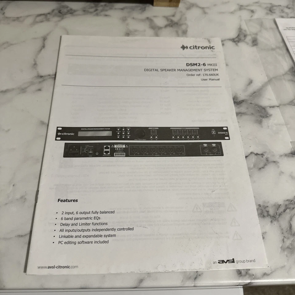 Citronic DSM26 MK3 Digital Loudspeaker Management Processor - Image 3 of 3