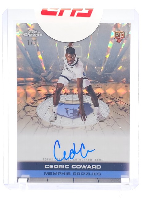 Cedric Coward 2025-26 Topps Chrome White Geometric Rookie RC Auto 1/2 Q0902