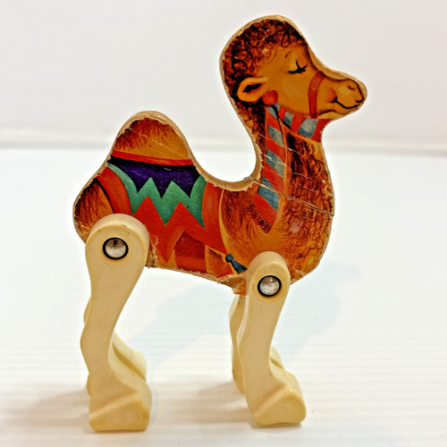 Vintage 1962 Fisher Price Circus #900 Wooden Camel Figure Preschool Toy USA