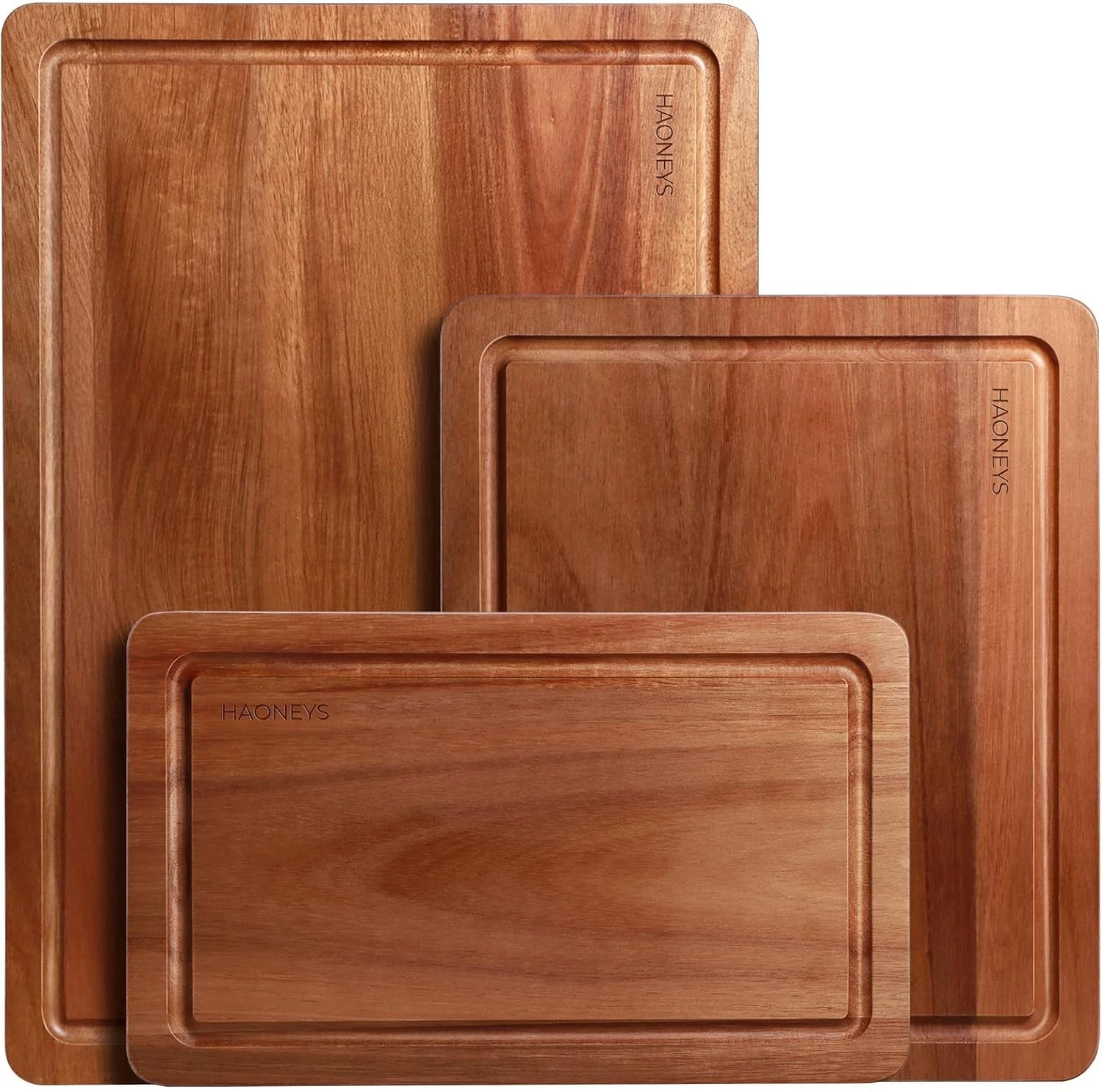 Wood Cutting Board Wooden Cutting Boards Kitchen W/ Deep Juice Grooves