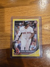 2025 Bowman Rafael Devers #10 Yellow Pattern /75 Boston Red Sox