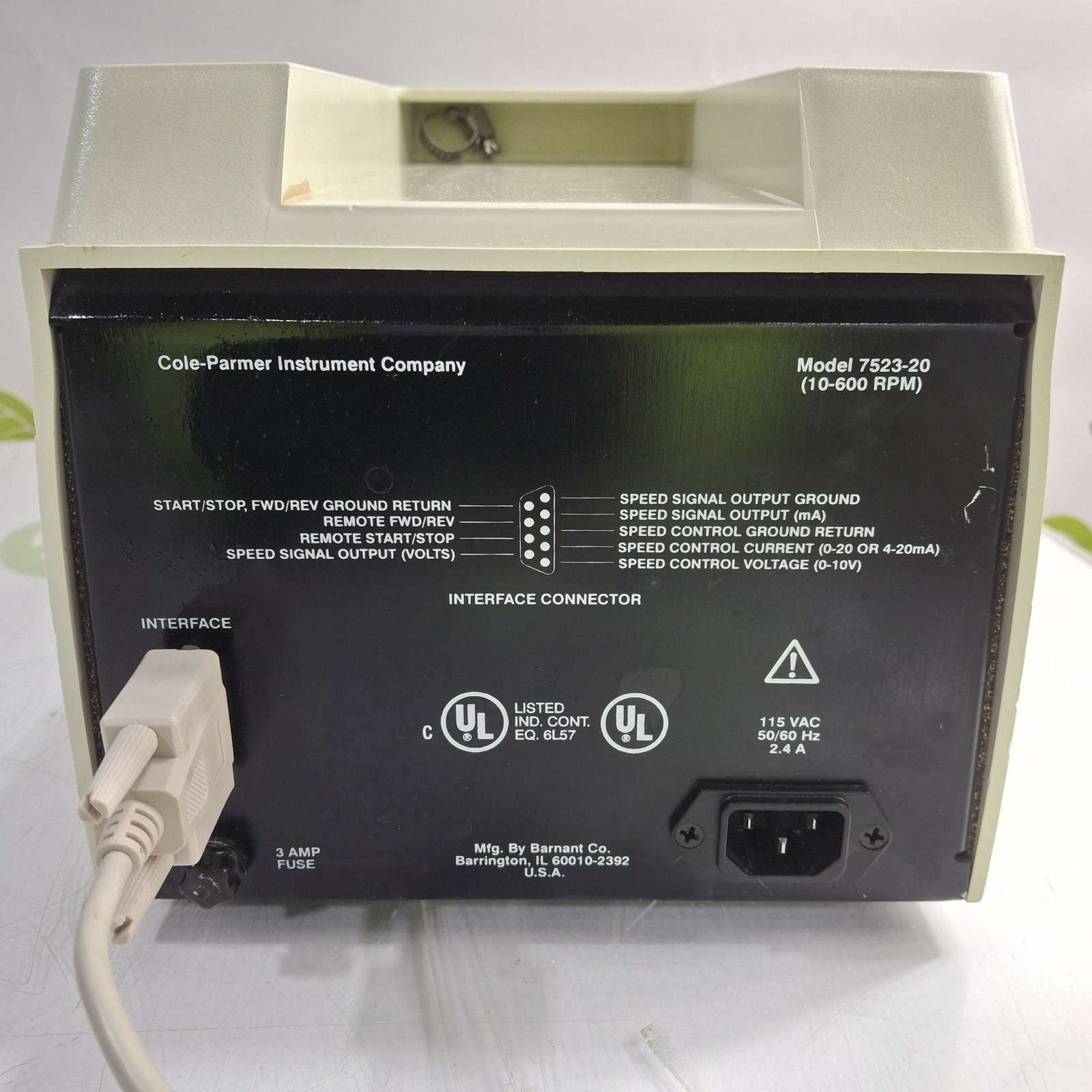 Cole Parmer Masterflex 7523-20 Pump Speed Controller