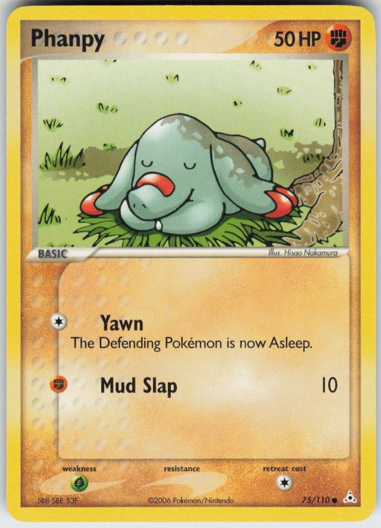 Phanpy 75/110 Common Holon Phantoms Near Mint