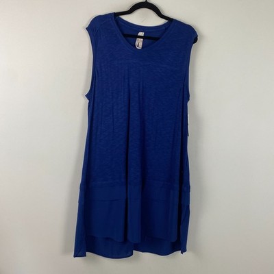 Seven7 Melissa Mccarthy Tiered Sleeveless Tunic Dress Size 2X Blue