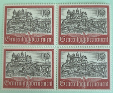 Germany WWII 1941 Occupation of Poland General Government Sc# N73 Block 4 MNH **