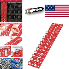 Thread Checker Tool with 49 Nut and Bolt Sizes for Quick Identification