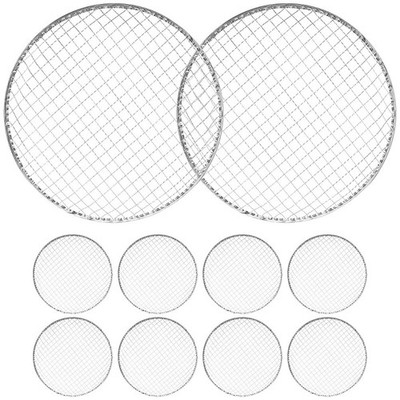  10 Pcs Grillschale Für Außengrill Camping Grillrost Barbecue Net Rack