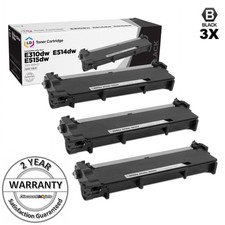 LD 3pk Comp Black Cartridge for Dell Toner 593-BBKD P7RMX 593BBKD E515d E515dw