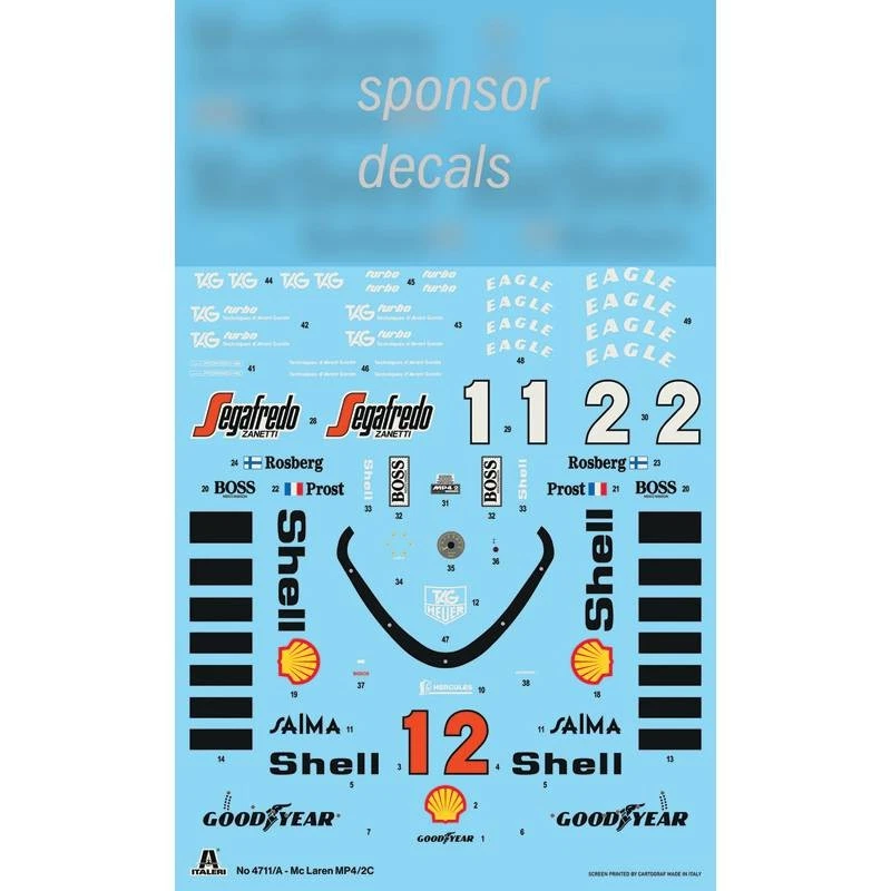 Italeri 4711 McLaren Mp4/2c 1/12: Motore Tag-Porsche, , Photoetch, Ca - Immagine 3 di 4