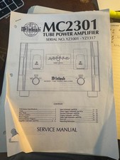ONE MCINTOSH MC2301 POWER AMPLIFIER SERVICE MANUAL with Schematics